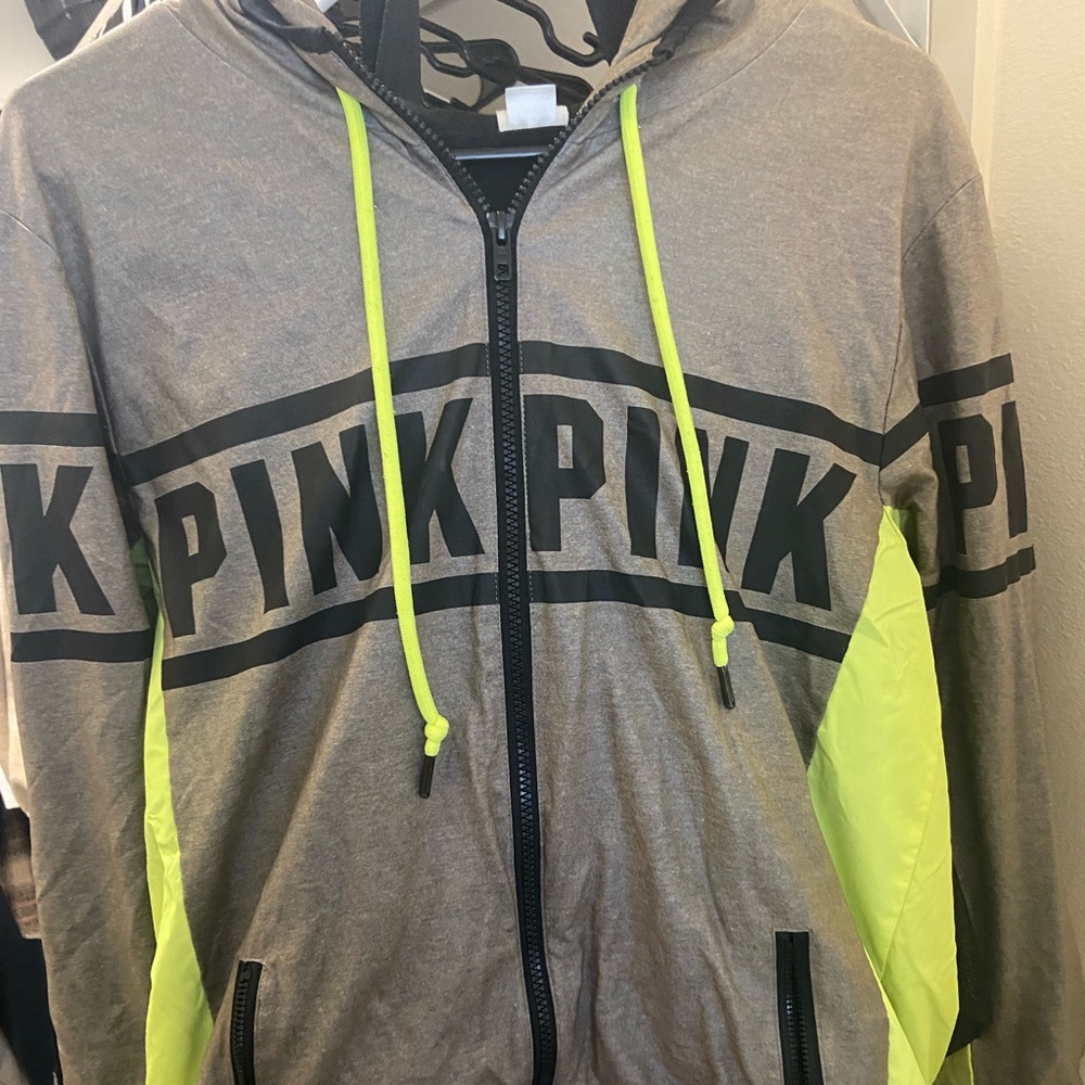 Pink wind breaker jacket